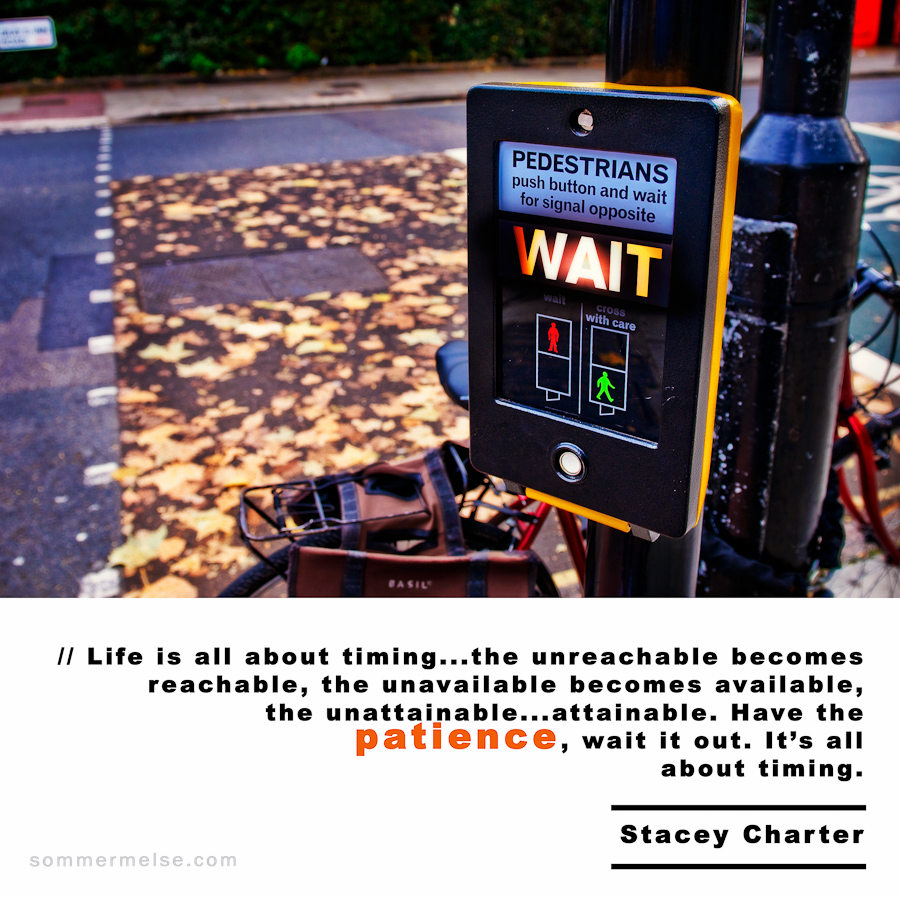 Visual Inspiration 365 - Life is all about timing - Stacey Charter