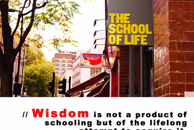 Visual Inspiration 365 - Wisdom is not the product of schooling - Albert Einstein