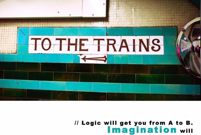 Visual Inspiration 365 - Logic will get you from A to B - Albert Einstein